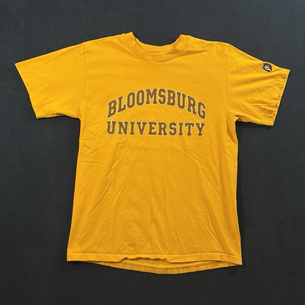 Vtg 90s Bloomsburg University T Shirt L Cotton Exchange USA Made Collegiate Tee